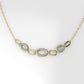 14K Gold Necklace with 43 MOISSANITE, length is 18 inches with chain, STT: Prong