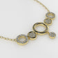 14K Necklace with 55 MOISSANITE, length is 18 inches with chain, STT: Prong