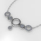 14K Necklace with 55 MOISSANITE, length is 18 inches with chain, STT: Prong