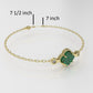 14K Bracelet with 3 STONES, "Stt: Prong and Bezel", long 7 or 7 1/2 inch