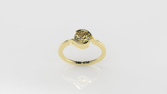 14K Gold Ring with 1 CITRINE, STT: BEZEL