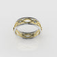 14K Gold Ring with 6 MOISSANITE, STT: Bezel, for men