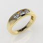 14K Gold Ring with 3 MOISSANITE, Stt: Bezel, For Men