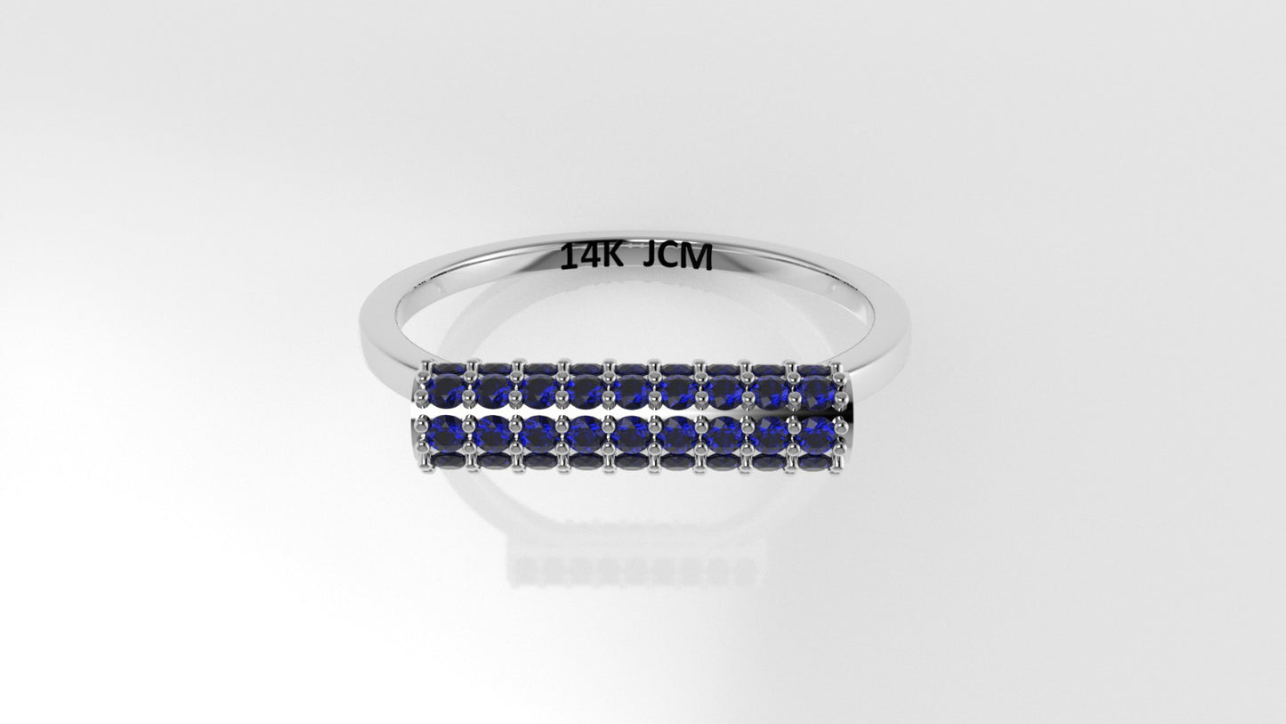 14K Gold Ring with 45 SAPPHIRE, Stt: Prong