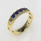 14K Ring with 15 STONES, Stt: Prong, For Men