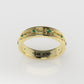14K Gold Ring with 10 EMERALD, Stt: Prong, For Men