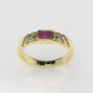 14K Ring with 13 STONES, Stt: Prong and Bezel, Cut Chanel, For Men