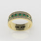 14K Gold Ring with 53 STONES, Stt: Prong and Bezel, Cut Chanel, For Men