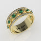 14K Gold Ring with 61 STONES, Stt: Prong, Cut Chanel, For Men
