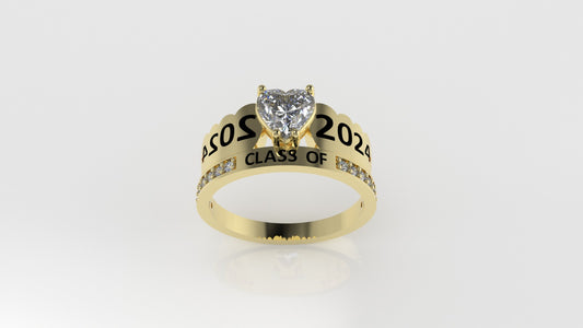 14K Grade Gold Ring with 17 STONES, Stt: Prong, Cut Chanel