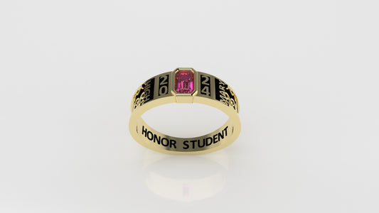 14K Grade Gold Ring with 1 TOURMALINE PINK, Stt: Bezel