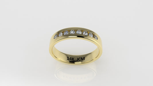 14K Gold Ring with 8 DIAMONDS, Stt: Chanel, For Men