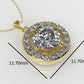 14K Gold Pendant with 19 STONES VS1, STT: Prong, Only Pendant