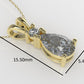 14K Gold Pendant with 2 Diamonds VS1, STT: Prong, Only Pendant