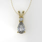 14K Gold Pendant with 2 Diamonds VS1, STT: Prong, Only Pendant