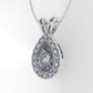 14K Gold Pendant with 17 Diamonds VS1, STT: Prong and Bezel, Only Pendant