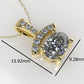 14K Gold Pendant with 9 Diamonds VS1, STT: Prong, Only Pendant