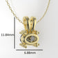 14K Gold Pendant with 1 Oval Diamond VS1, STT: Prong with FILIGREE, Only Pendant Included Bell