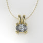 14K Gold Pendant with 1 Oval Diamond VS1, STT: Prong with FILIGREE, Only Pendant Included Bell