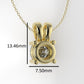 14K Pendant with 1 Round Diamond 1.5ct VS1, STT: Prong, Only Pendant Included Bell