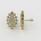 14k Earrings with 88 DIAMONDS, "STT: Prong", Push Back, Marquise Style