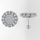 14k Earrings with 86 DIAMONDS, "STT: Prong", Push Back, Round Style