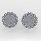 14k Earrings with 86 DIAMONDS, "STT: Prong", Push Back, Round Style