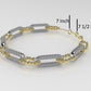 14K Gold Bracelet with 216 DIAMONDS, "Stt: Prong", long 7 or 7 1/2 inch