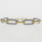 14K Gold Bracelet with 216 DIAMONDS, "Stt: Prong", long 7 or 7 1/2 inch