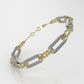 14K Gold Bracelet with 216 DIAMONDS, "Stt: Prong", long 7 or 7 1/2 inch