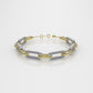 14K Gold Bracelet with 216 DIAMONDS, "Stt: Prong", long 7 or 7 1/2 inch