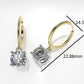 14k Earrings with 2 DIAMONDS 2ct, "STT: Prong"