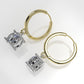 14k Earrings with 2 DIAMONDS 2ct, "STT: Prong"