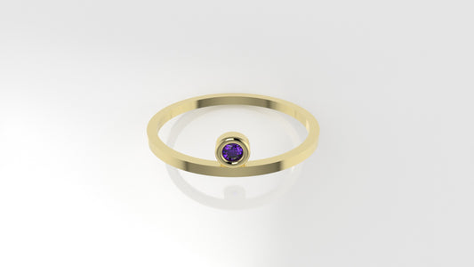 14k Amethyst Ring, it is fine, delicate, comfortable for daily wear