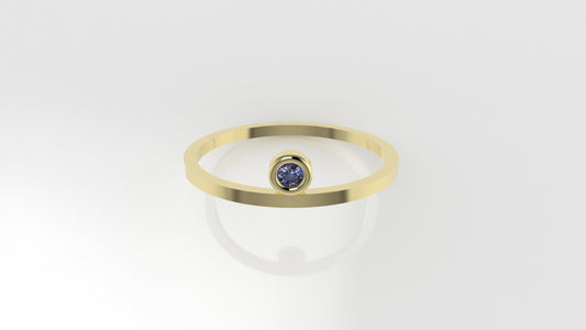 14k Tanzanite Ring, it is fine, delicate, comfortable for daily wear