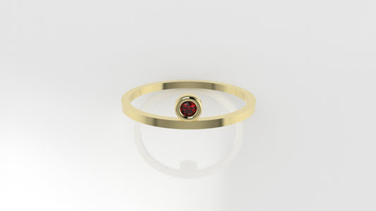 14k Ruby Ring, it is fine, delicate, comfortable for daily wear