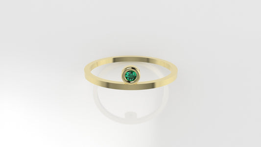 14k Emerald Ring, it is fine, delicate, comfortable for daily wear