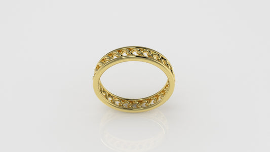 14K Gold Ring, with chain in the Band