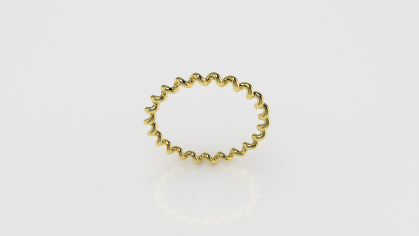 14K Gold Ring, Rope