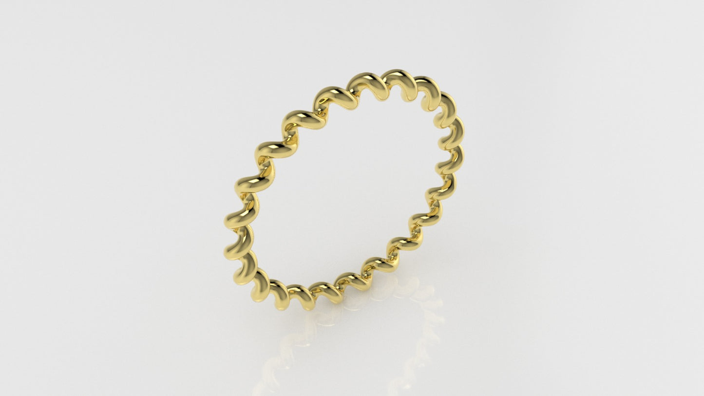 14K Gold Ring, Rope