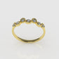 14K Band Ring with 7 Diamonds, STT: Prong and Bezel