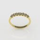 14K Gold Ring with 7 Diamonds, STT: Bezel