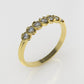 14K Gold Ring with 7 Diamonds, STT: Bezel