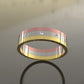 14K Gold Wedding Ring with 5 Diamonds, STT: Bezel, For men or women