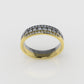 14K Gold Ring with 38 Diamonds, Cut Chanel, For men or women