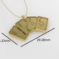 14K Gold Pendant, Only Pendant, Playing Card Style