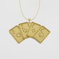 14K Gold Pendant, Only Pendant, Playing Card Style