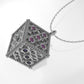 14K Gold Pendant with 21 Color Stone, Filigree, STT: Bezel, Only Pendant, Cube Style