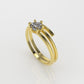 14K Gold Ring with 1 DIAMOND, "6-Prong"