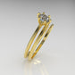 14K Gold Ring with 1 DIAMOND, "6-Prong"